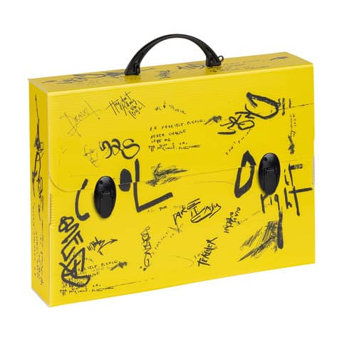 Valigetta in PPL Favorit con stampa Sport Street in 6 soggetti assortiti 37,5x27x8 cm - 400183889